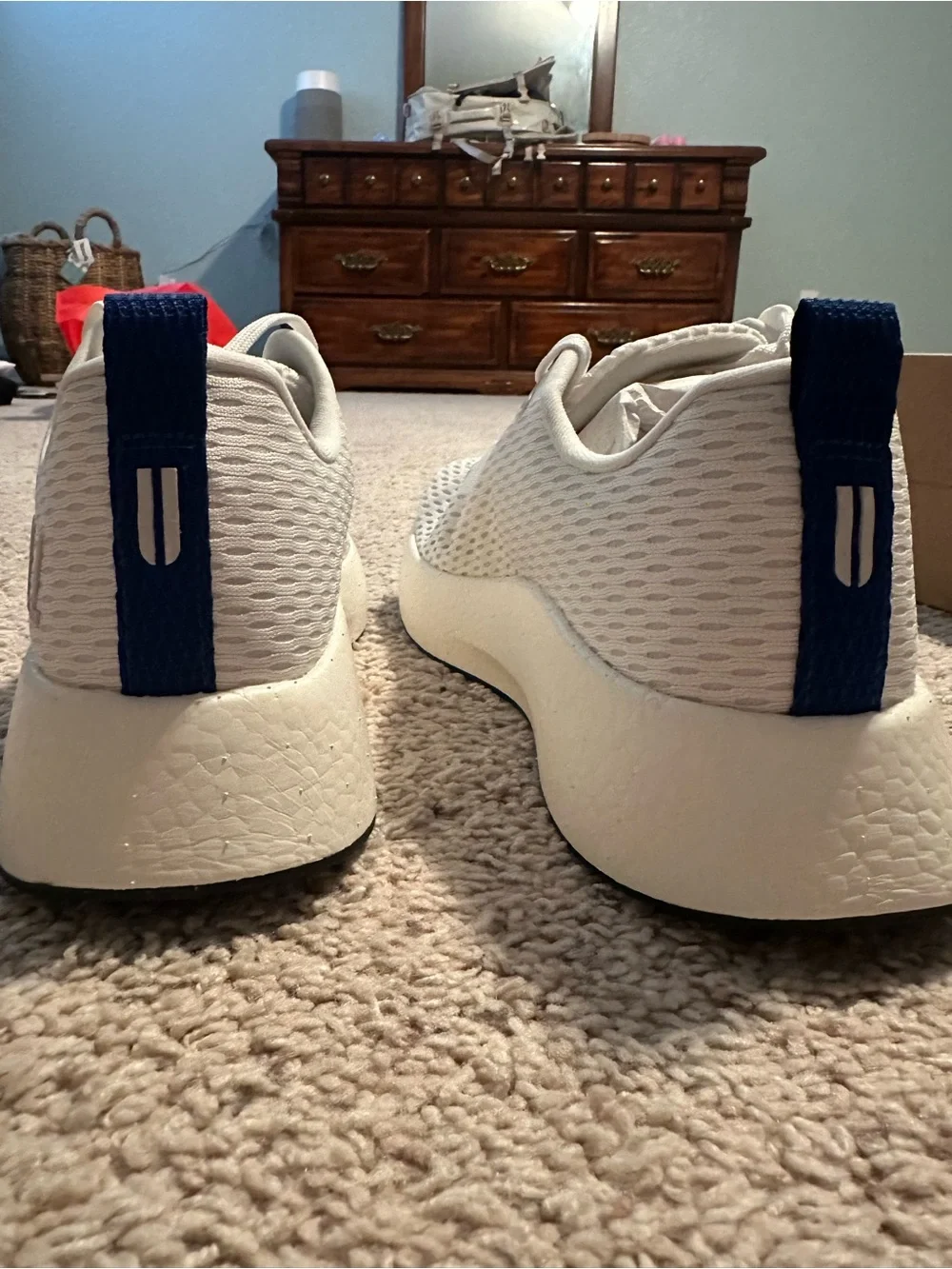NOBULL White Athletic Mesh Trainers with Blur Sole Accents size 12 NEW